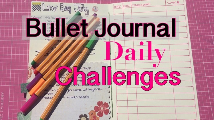Bullet Journal Daily Challenges. July 2016 | I'm A Cool Mom
