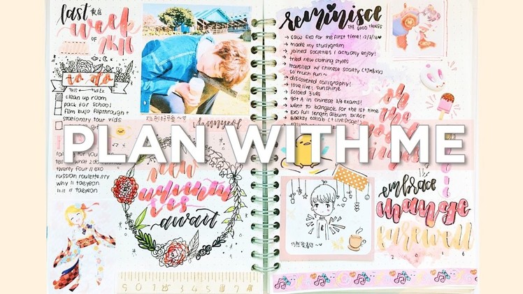 Bullet journal plan with me : last spread of 2016 || studyng