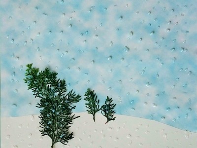 Creative Art Ideas For Kids- How To Create.Design a Winter Scene With Sparkly Snow