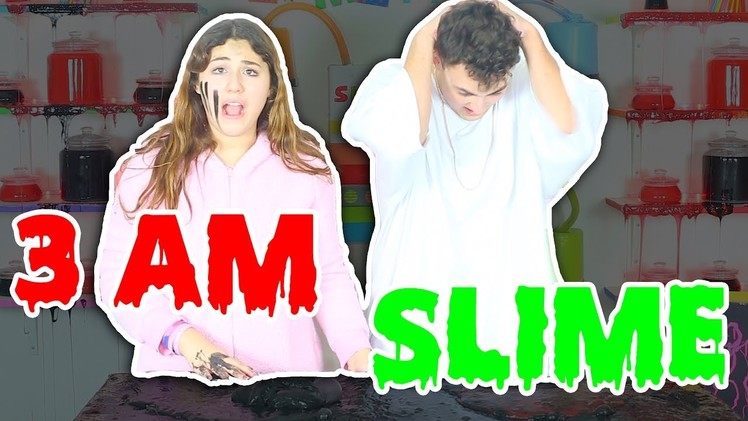 DO NOT MAKE SLIME AT 3 AM!!!! GONE WRONG!! SUPER SCARY! Slimeatory #52 (maybe the last one)