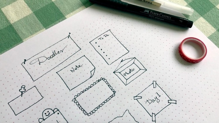Easy and simple bullet journal ideas - banners, arrows, dividers and doodles