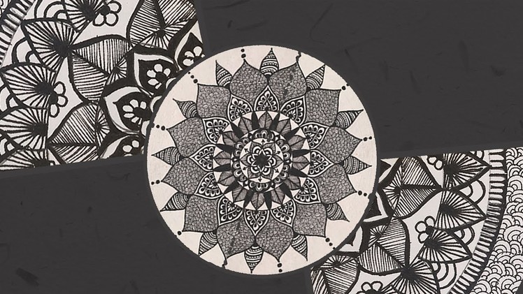 Episode 2: A Black And White Mandala | Fancy Doodling