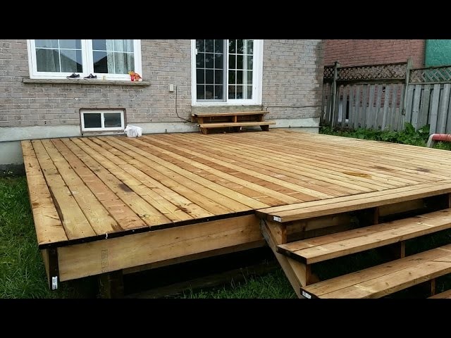 FLOATING DECK MADE EASY. STEP BY STEP INSTRUCTIONS FOR BEGINNERS. PLUS STAIRS. 