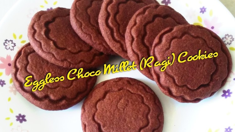 Gluten Free Eggless Choco Millet (Ragi) Cookies