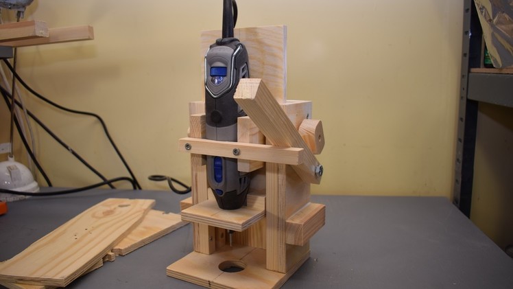 Homemade Mini Drill Press, Router base, Router table, Drum sander (in one tool), Part 1