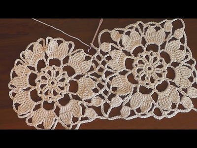 How to crochet easy for beginners   Crochet motif dress pattern   Part 2 How to join motifs crochet