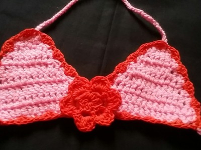 How to crochet kids bikini top pattern (A)