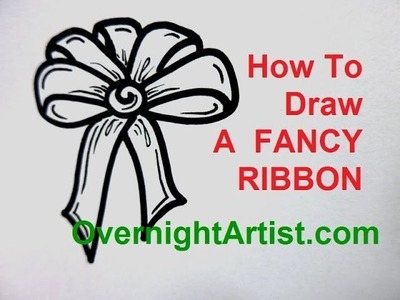 How To Draw A Fancy Bow - Draw A Ribbon Bow