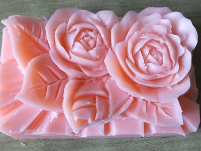 How to Make Carving Soap a rose  Flowers  handmade การแกะสลักผลไม้