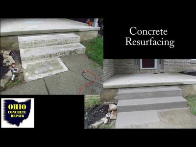 How To Resurface Concrete Steps. Cement Stair Repair.Repairing Concrete Salt Damage