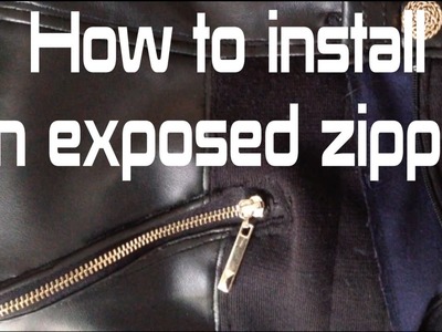 How to sew an exposed zipper