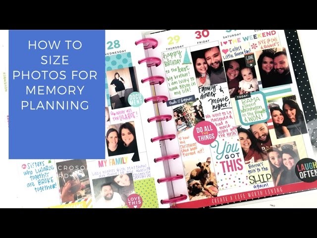 HOW TO SIZE PHOTOS FOR MEMORY PLANNING USING MICROSOFT WORD