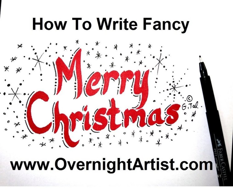 How To Write Merry Christmas - Calligraphy Style