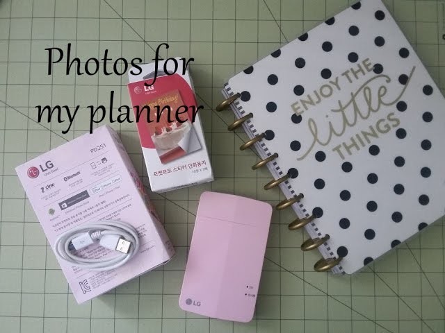 LG Pocket Photo Printer PD251- Photos for my Planner