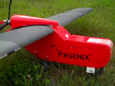 Maiden Flight of the "PHOENIX" Scratch built twin boom pusher