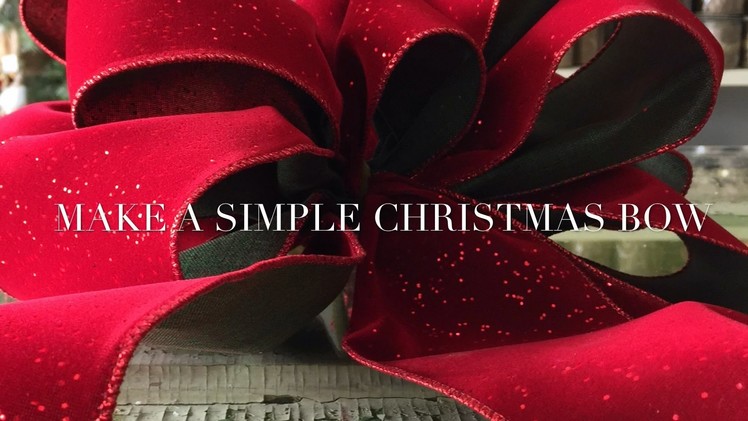 Make a Simple Christmas Bow