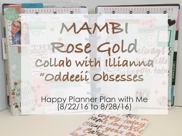 MAMBI Rose Gold Theme Happy Planner Plan with Me (8.22.16 to 8.28.16)