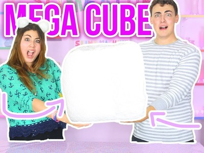 MEGA CUBE SLIME FLOAM | making a giant mega size cube floam | Slimeatory #35