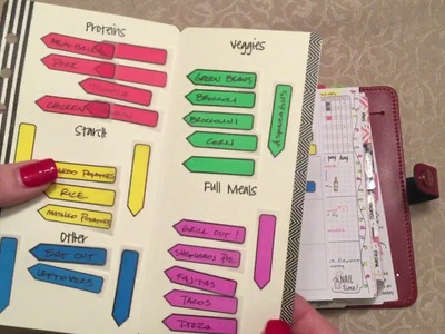 Menu. Meal Planning in my Personal Size Filofax