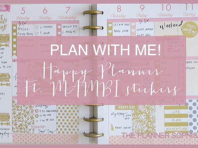 Mock Plan with Me! \\ Happy Planner \\ Ft MAMBI Stickers
