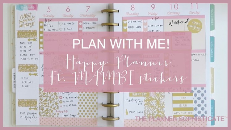 Mock Plan with Me! \\ Happy Planner \\ Ft MAMBI Stickers