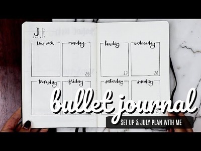 My Bullet Journal Setup + Plan With Me July | Minimalistic Bujo Inspo