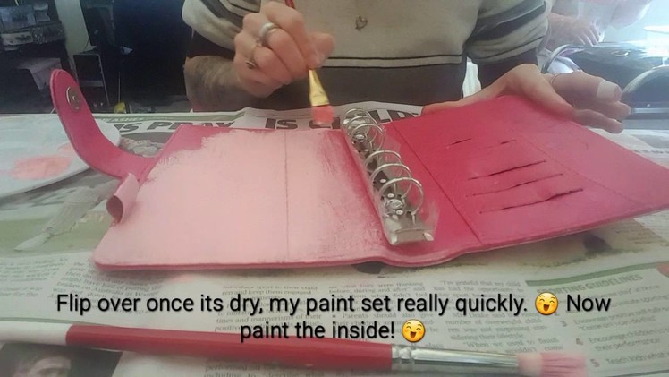 Painting a Leather Planner With Normal Acrylic Paint - Bluey's Creations!