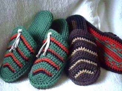 Pantuflas Tejidas A Crochet