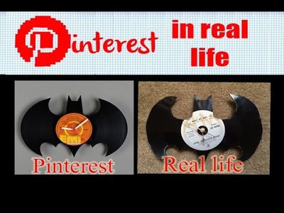 Pinterest in Real Life - Batman Vinyl Wall Clock