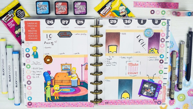 Plan With Me #10 | The Simpsons in my Happy Planner!
