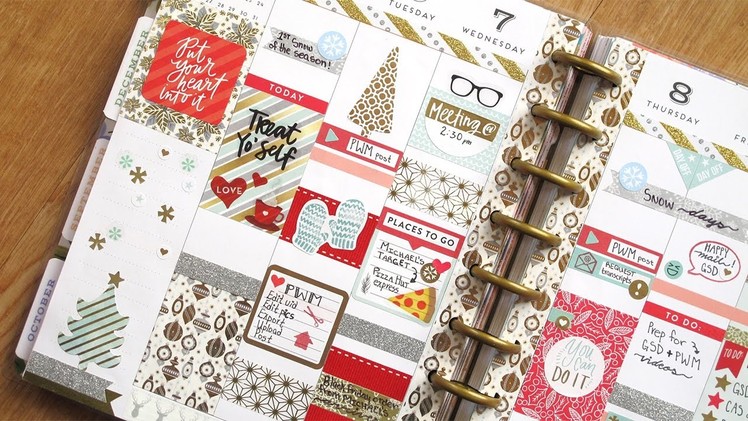 Plan With Me #24 NO Etsy Stickers: Christmas | The Happy Planner 2016