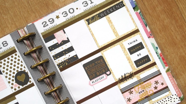 Plan With Me #26 NO Etsy Stickers: New Year's Eve week | The Happy Planner 2016