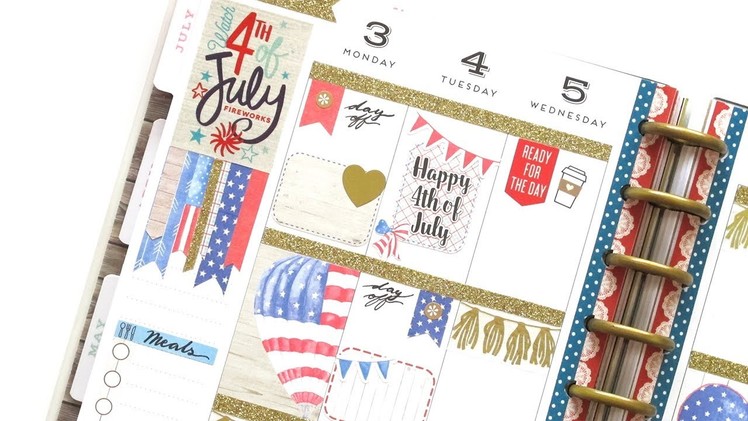 Plan With Me - 4th of July | The Happy Planner 2017