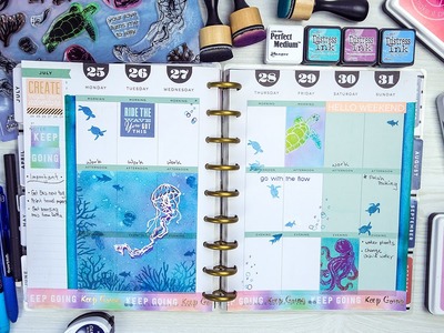 Plan With Me #9 | Mini Hero Arts Haul + Jelly Fish in my Happy Planner!