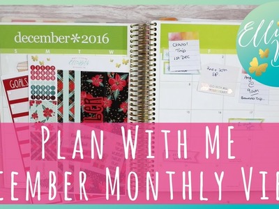 Plan With Me: December Monthly Erin Condren Planner with EllieBeth Designs UK Stickers