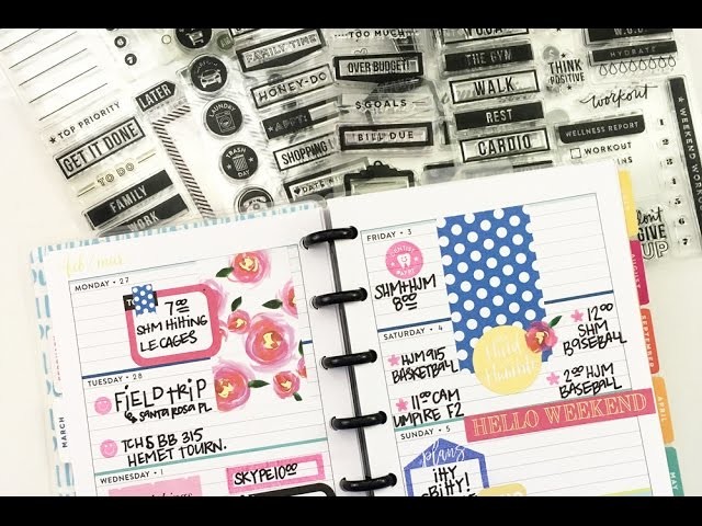 Plan With Me: Feb 27-March 5, 2017 {Combining Happy Planner® Stickers + Stamps in the Mini!}
