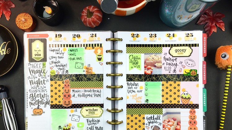 Plan with Me| Halloween Edition ( Mambi Happy Planner)