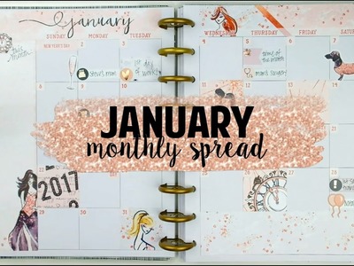 Plan with Me: January Monthly in my Happy Planner!