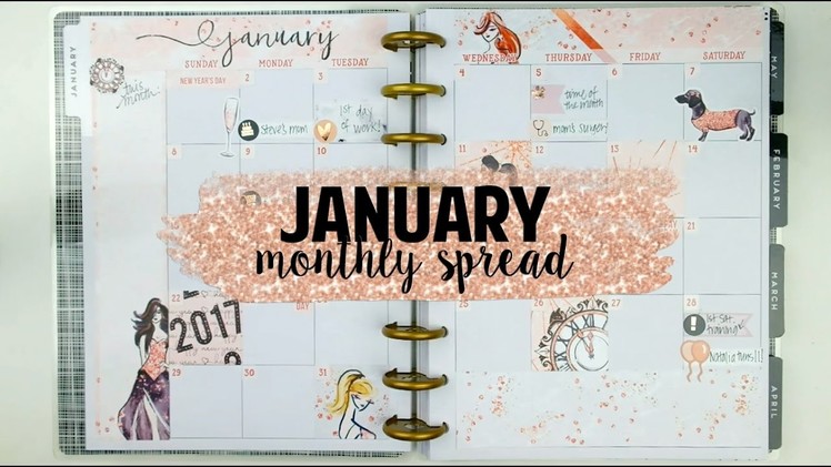 Plan with Me: January Monthly in my Happy Planner!