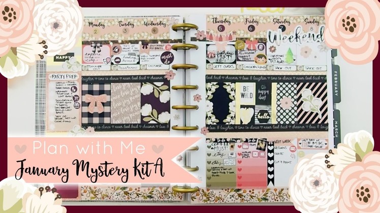 Plan With Me  ❤ JANUARY Mystery Kit A ❤ 2017 Week 1  |  ThePinkRoomCo.????