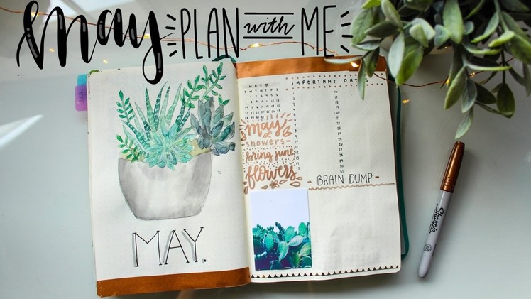 PLAN WITH ME | May 2017 Bullet Journal + April Flip Through