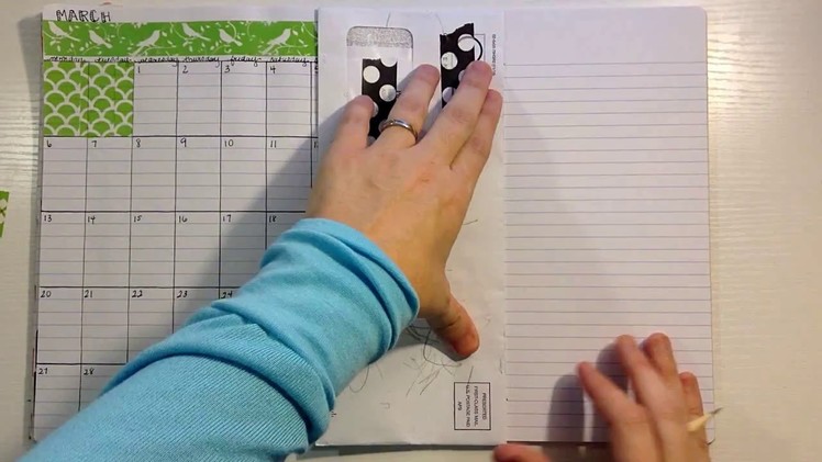 Plan With Me on a Budget, Notebook Transformations Monthly Calendar with Dutch Door Tracker Tutorial