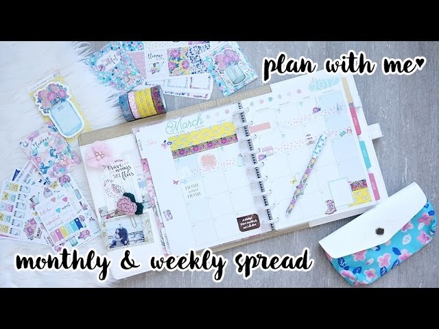 Plan With Me Sunday ♥ March 2017 Set Up + Weekly Spread | Charmaine Dulak