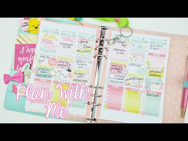 Plan With Me: Week 11! ♥ Spring Break | Mint Kikki.k