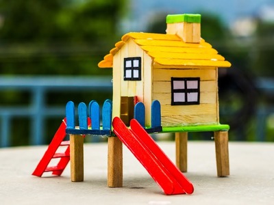 Popsicle Stick Play Ground House
