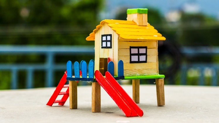 Popsicle Stick Play Ground House