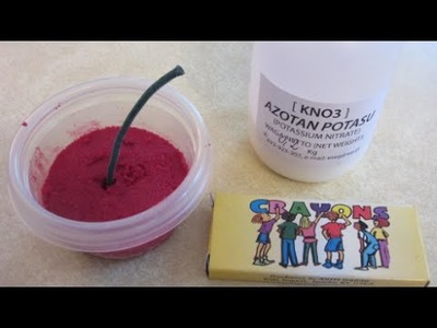 Simple Smoke Bomb: Sugar + Crayons + KNO3