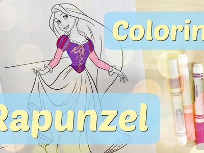 Speed Coloring Disney Princess Rapunzel Disney on Ice with Crayola Markers - Monkey Blossom