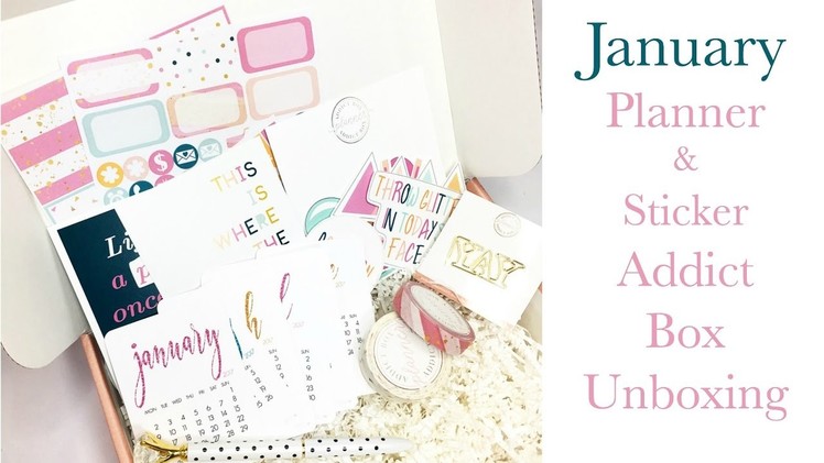 The Planner & Sticker Addict Box Unboxing- January
