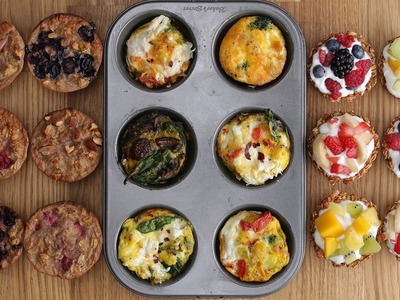 Three Healthy Breakfasts In A Muffin Tin